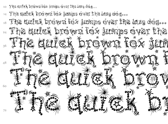 Kingthings Flashbang font waterfall